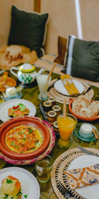 Brunch petit dejeuner restaurant Marrakech